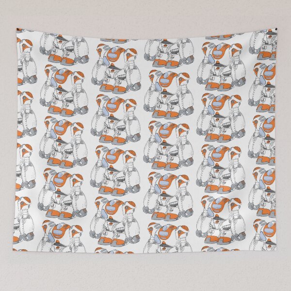 Item preview, Orange and White Robot designed and sold by KatsCanvas.