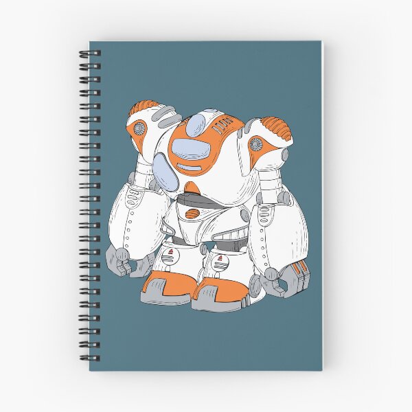 Item preview, Orange and White Robot on Teal designed and sold by KatsCanvas.