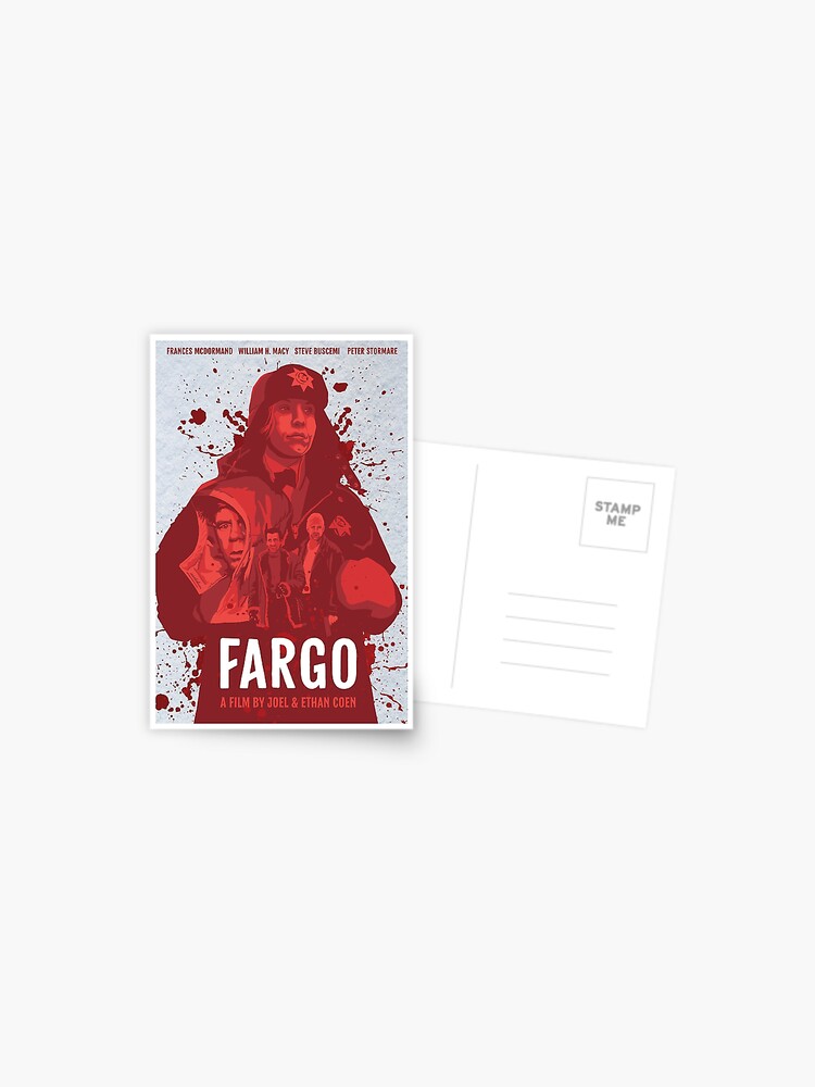 Fargo alternative movie poster Coen Brothers Postcard