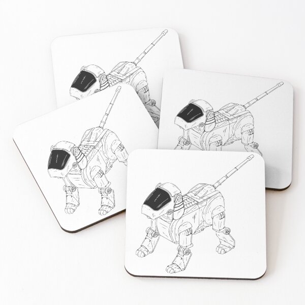 Item preview, White Robot Dog designed and sold by KatsCanvas.