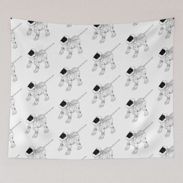 Item preview, White Robot Dog designed and sold by KatsCanvas.