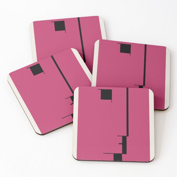 Item preview, Bauhaus Exhibition Wall Art, Bauhaus Wall Art dark pink, Bauhaus Exhibition Print designed and sold by re-make-.