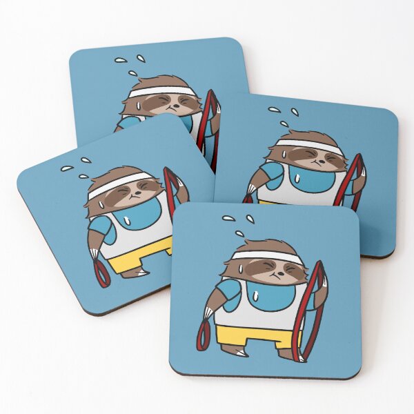 Item preview, Sloth with Fitness Resistance Bands designed and sold by SaradaBoru.