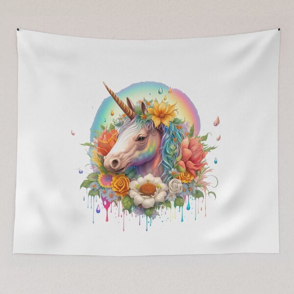Item preview,  Unicorn Flower - A Magical and Colorful Fantasy designed and sold by zzibel.
