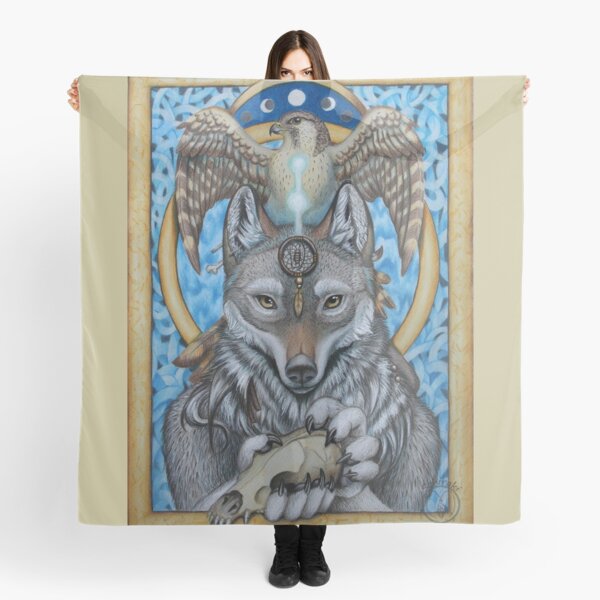 the ghost behind me - Werwolf with hawk totem Tuch
