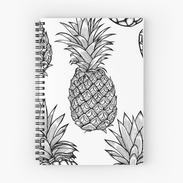 Item preview, Black on White Pineapple Pattern designed and sold by KatsCanvas.