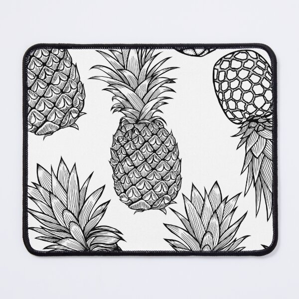 Item preview, Black on White Pineapple Pattern designed and sold by KatsCanvas.
