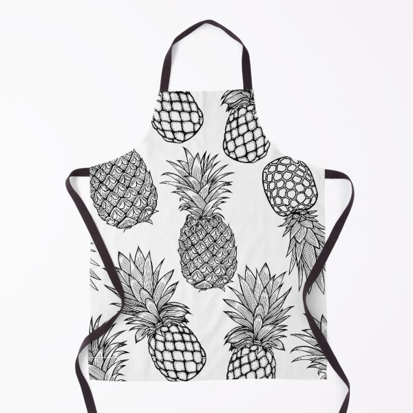 Item preview, Black on White Pineapple Pattern designed and sold by KatsCanvas.
