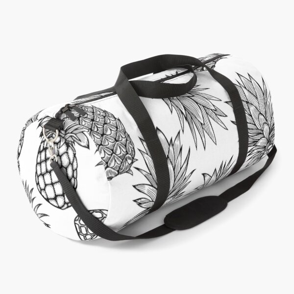 Item preview, Black on White Pineapple Pattern designed and sold by KatsCanvas.
