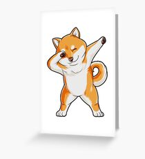 Tupfendes Doge Shiba Inu T-Shirt lustiges Meme japanisches Hundewelpen-Geschenk für Tierliebhaber Grußkarte