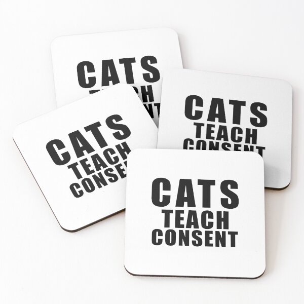 Item preview, Cats teach consent - funny cat saying designed and sold by yoshra.