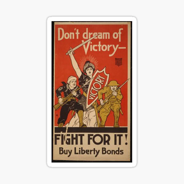 Vista previa del artículo con la obra «Vintage WW1 camiseta War Victory Military Retro Poster», diseñado y vendido por TopTeeShop.