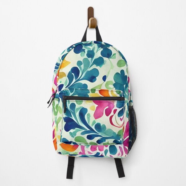 Item preview, Colorful damask pattern, watercolor oriental flowers designed and sold by patterncrow.