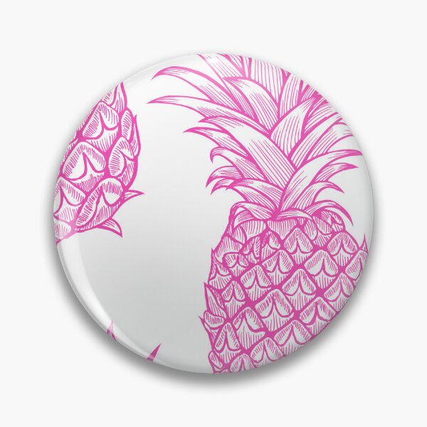 Item preview, Pink on White Pineapple Pattern designed and sold by KatsCanvas.