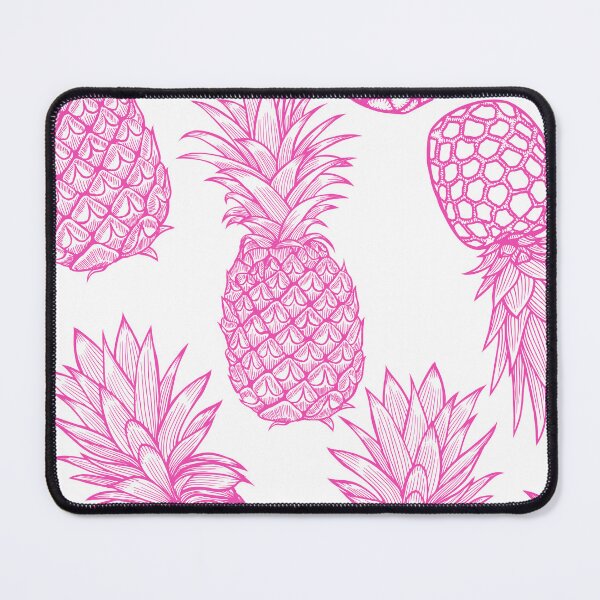 Item preview, Pink on White Pineapple Pattern designed and sold by KatsCanvas.