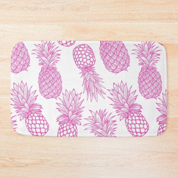 Item preview, Pink on White Pineapple Pattern designed and sold by KatsCanvas.