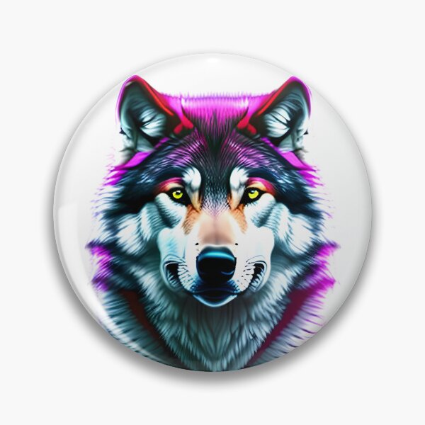 Item preview, wolf in beautiful and colorful look designed and sold by worldshopcolor.
