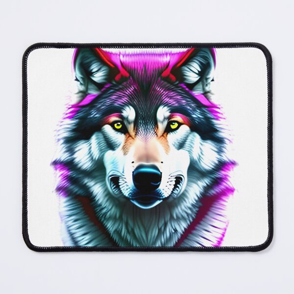 Item preview, wolf in beautiful and colorful look designed and sold by worldshopcolor.