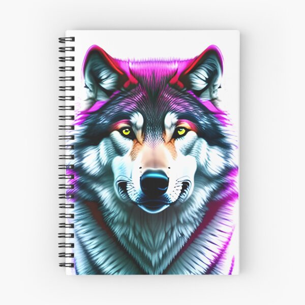 Item preview, wolf in beautiful and colorful look designed and sold by worldshopcolor.