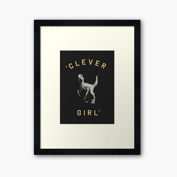 Clever Girl - Dark Framed Art Print