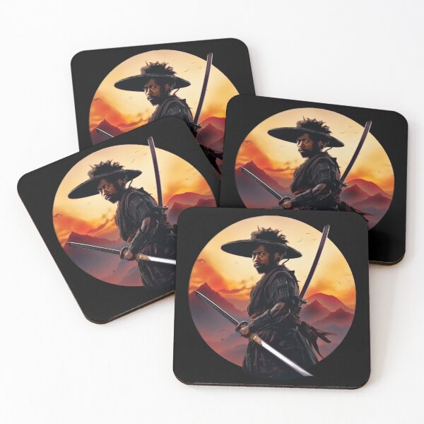 Item preview, Afrofuturism Samurai Warrior w/Sunset designed and sold by SurrealeyeSEA.