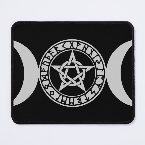 Item preview, Triple Moon Pentagram Runes | Triple Moon Pentacle Futhark Runes designed and sold by Depic Spirit.