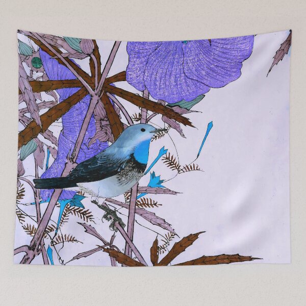 Item preview, Lilac Bird with Flowers designed and sold by notsweettea.