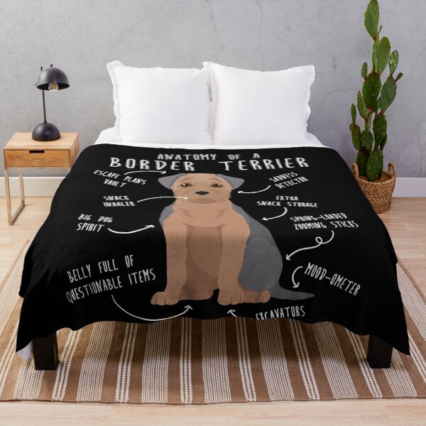 Item preview, Border Terrier Blue and Tan Dog Anatomy designed and sold by Clara Hollins.