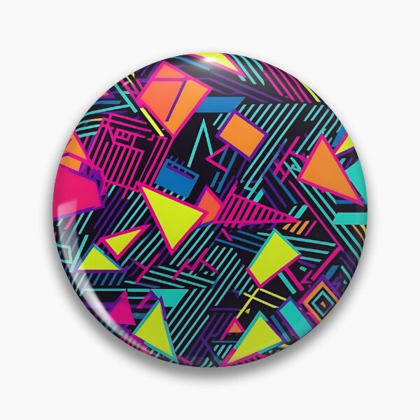 Item preview, Colorful geometric pattern, neon colours designed and sold by TheInspiredAI.