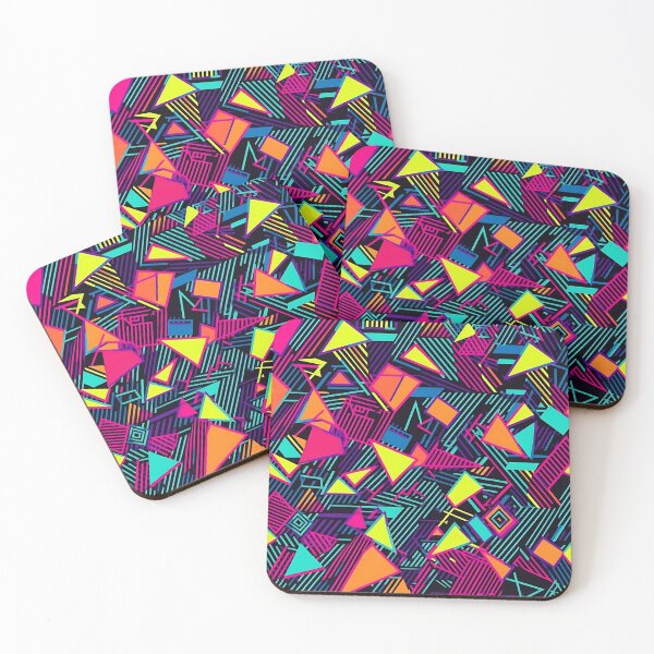 Item preview, Colorful geometric pattern, neon colours designed and sold by TheInspiredAI.