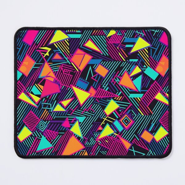 Item preview, Colorful geometric pattern, neon colours designed and sold by TheInspiredAI.