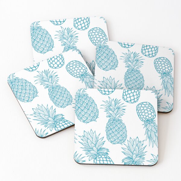 Item preview, Blue Pineapple Pattern designed and sold by KatsCanvas.