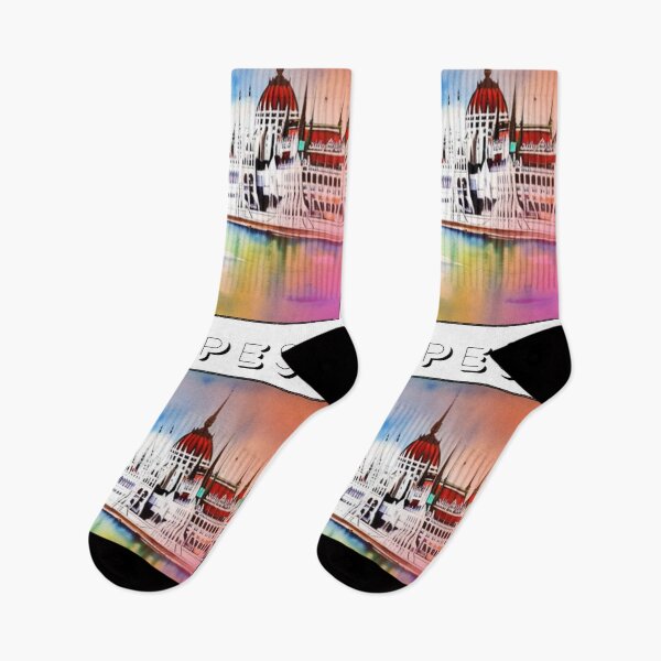 Item preview, Budapest - City Vibes - Watercolor Europe art designed and sold by All-About-Life.