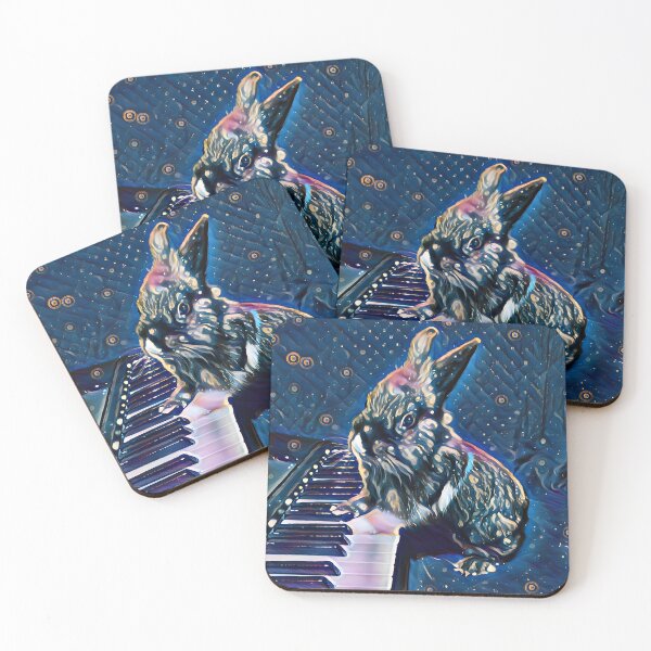 Item preview, rabbit playing piano designed and sold by KasiaWrobel.
