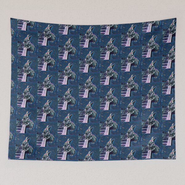 Item preview, rabbit playing piano designed and sold by KasiaWrobel.