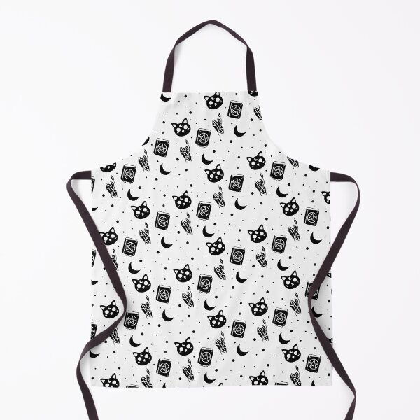 Item preview, Gothic Crystal Moon Plant Witch Book Cat Pattern designed and sold by Inkumie.