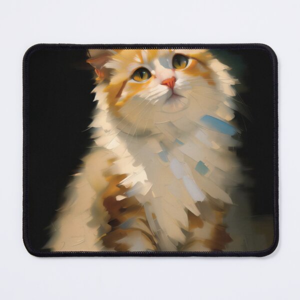 Item preview, Feline Vigilance: A watchful kitty oil painting designed and sold by KH-GardenEden.
