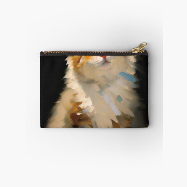 Item preview, Feline Vigilance: A watchful kitty oil painting designed and sold by KH-GardenEden.