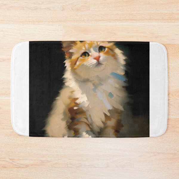 Item preview, Feline Vigilance: A watchful kitty oil painting designed and sold by KH-GardenEden.