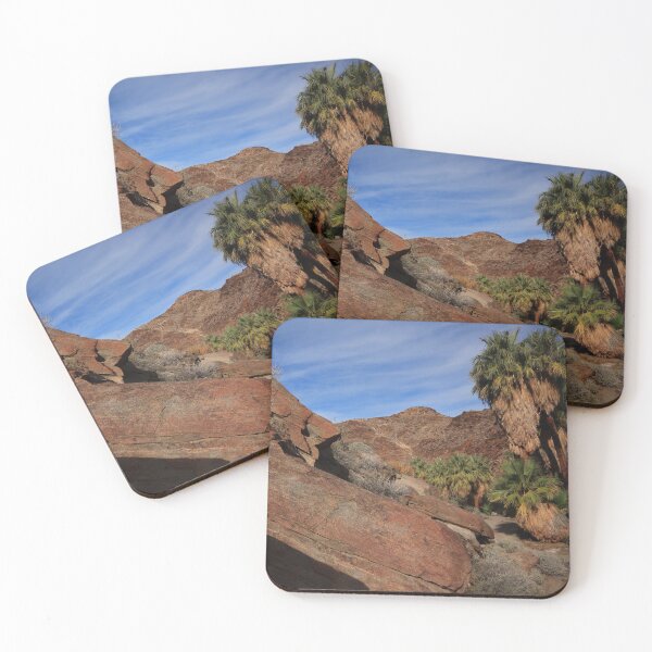 Item preview, Desert Rockscape with Fan Palms designed and sold by outdoorstudio.