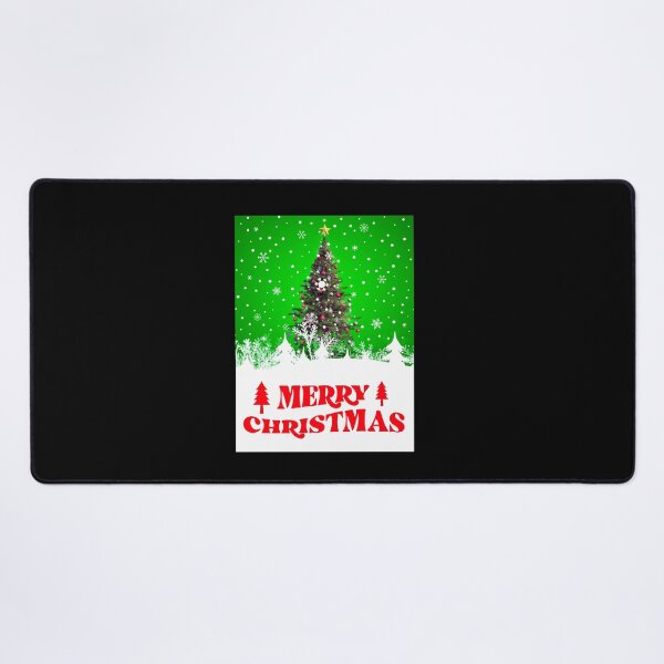 Item preview, Merry Christmas Tree Green Snow Background designed and sold by teewearstyle.