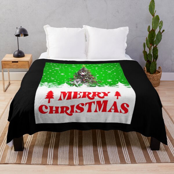 Item preview, Merry Christmas Tree Green Snow Background designed and sold by teewearstyle.