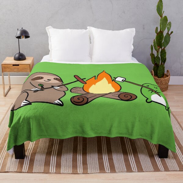 Item preview, Sloth and Frog Roasting a Hotdog and Marshmallow designed and sold by SaradaBoru.