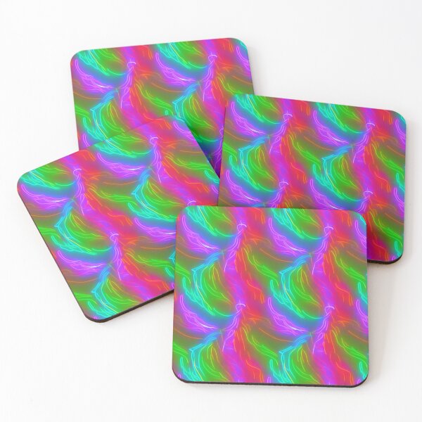 Item preview, Colourfull neon raindbow lines infinite pattern designed and sold by SJG-digital.