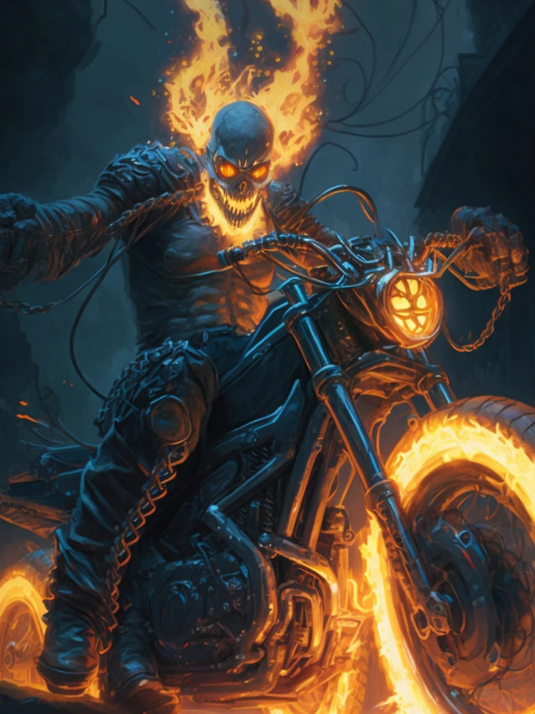 Thumbnail 4 of 4, iPhone Case, Ghost Rider designed and sold by AIartCANVAS.