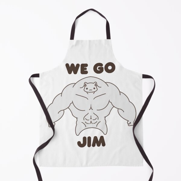 Item preview, WE GO JIM White Muscle Cat designed and sold by ahahaitsart.
