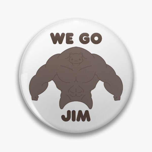 Item preview, WE GO JIM Black Muscle Cat designed and sold by ahahaitsart.