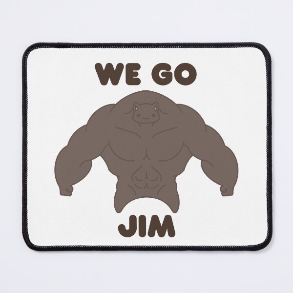 Item preview, WE GO JIM Black Muscle Cat designed and sold by ahahaitsart.