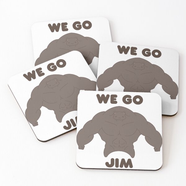 Item preview, WE GO JIM Black Muscle Cat designed and sold by ahahaitsart.