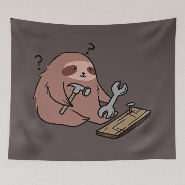 Item preview, Sloth Confused By Work Tools designed and sold by SaradaBoru.